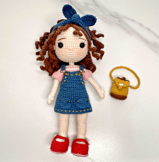 Artisan Crochet Doll Ornament Perfect for Doll Enthusiasts