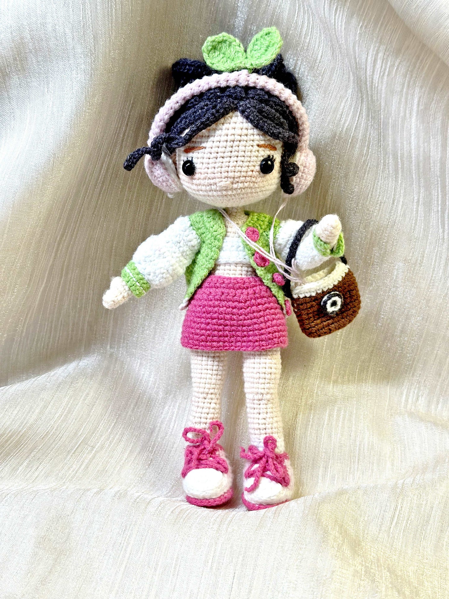 Soft Knitted Girl Doll for Gift-Giving