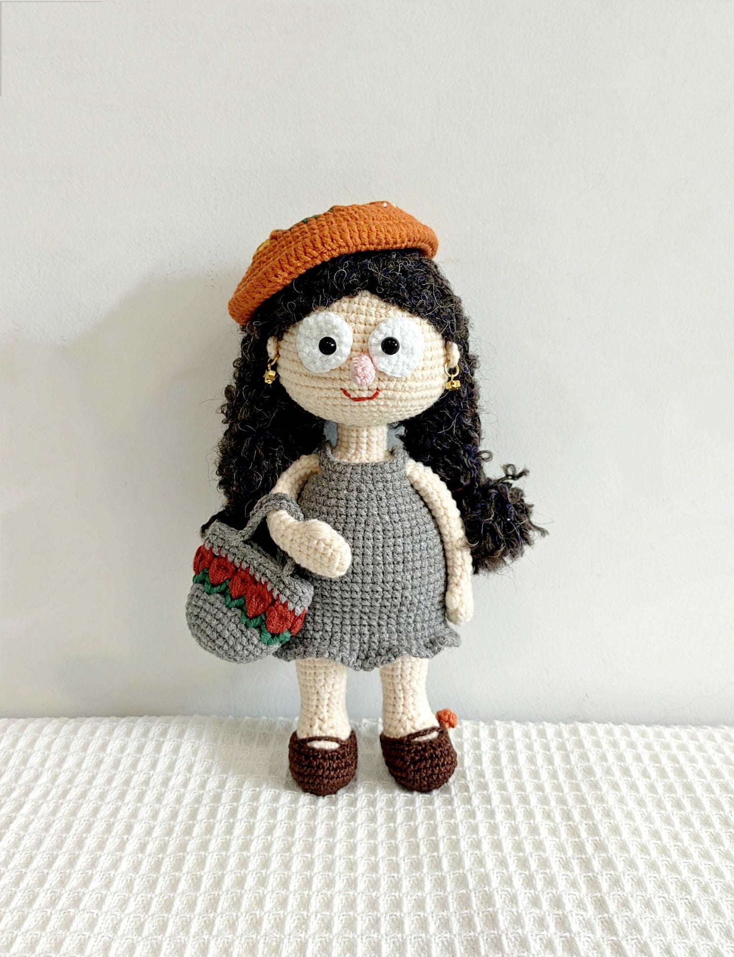 Personalized Crocheted Character Doll Figurine for Home Accentuating