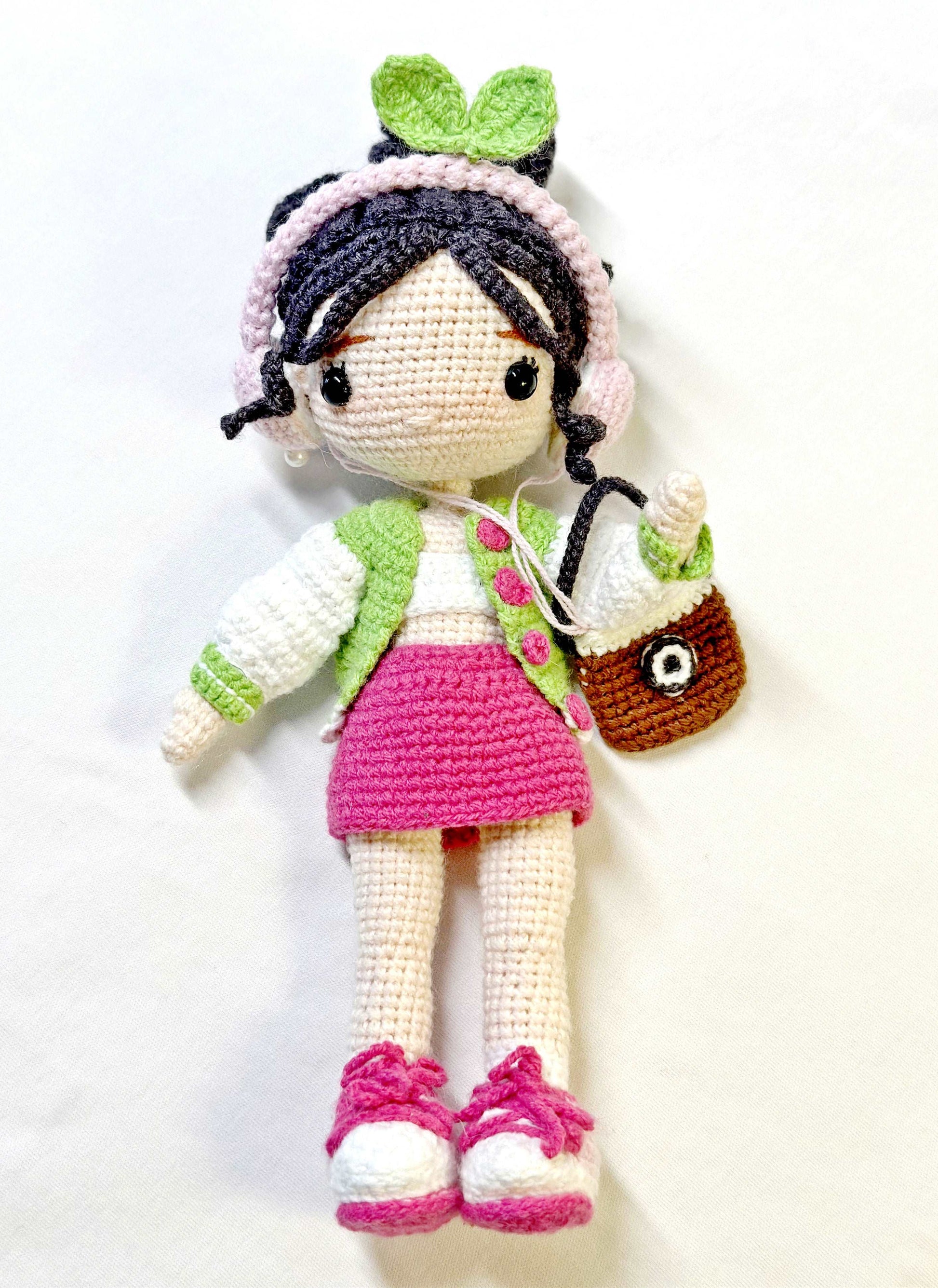 Handmade Crochet Doll for Children's Play and Room Adornment