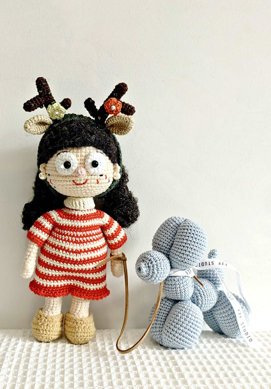 Artistic Crocheted Dollhouse Figures for Play and Display