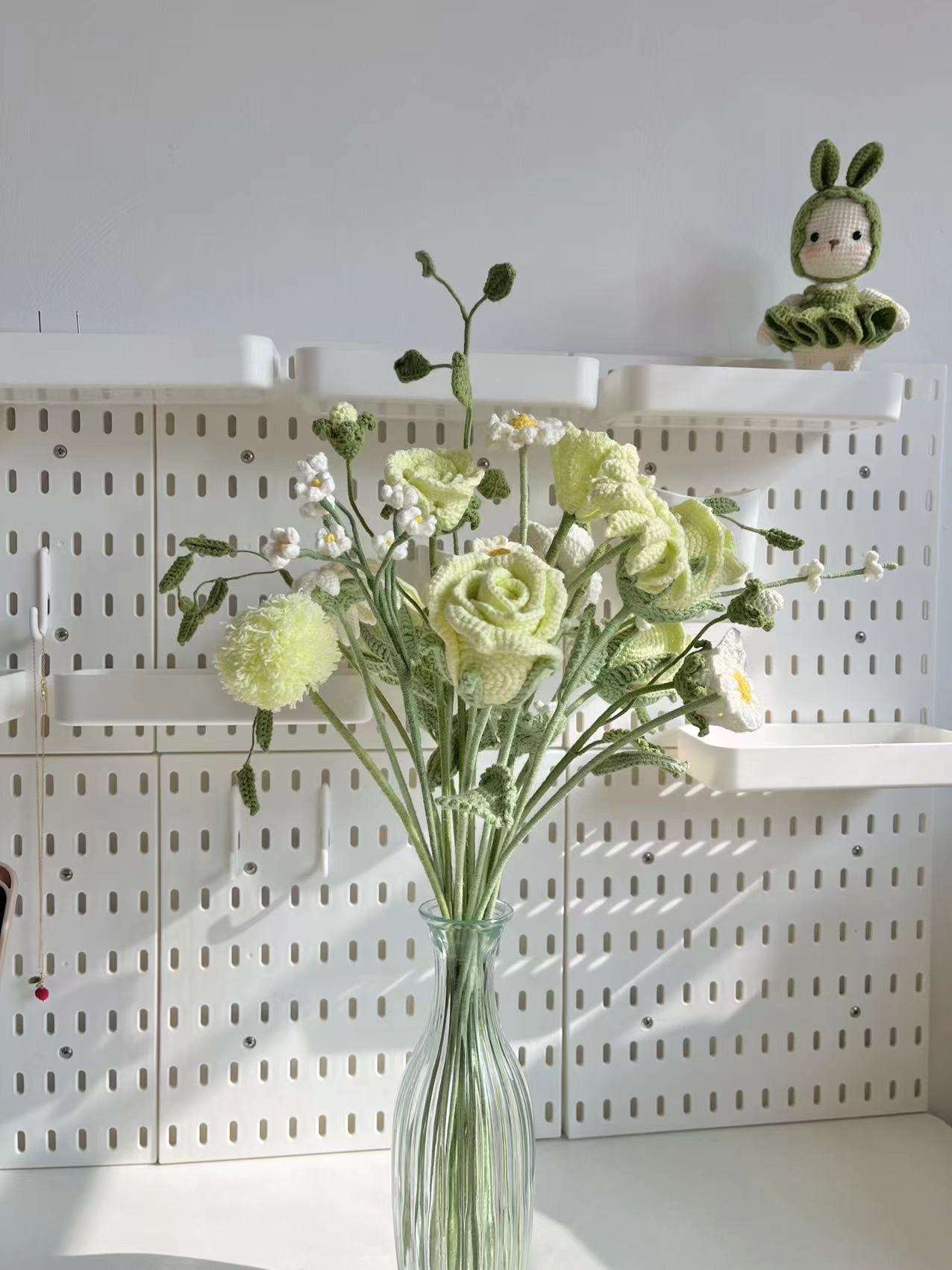 Luxurious handcrafted green rose floral arrangement