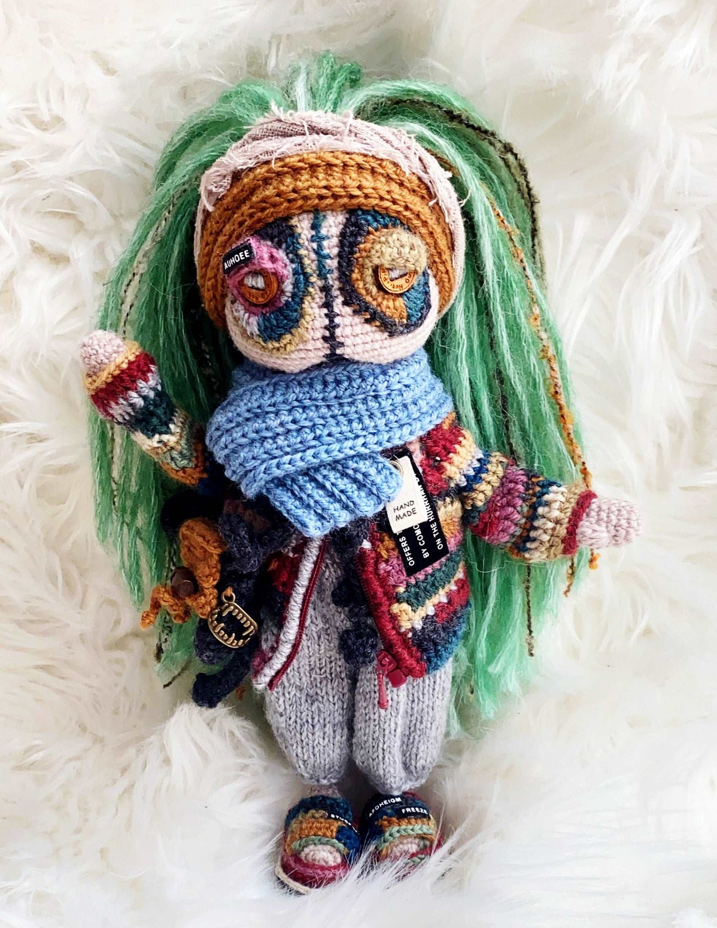 Handcrafted Crochet Ghost Doll for Paranormal Enthusiasts