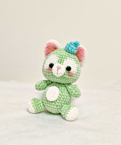 Handmade Crochet Cat Doll for Nursery Decoration