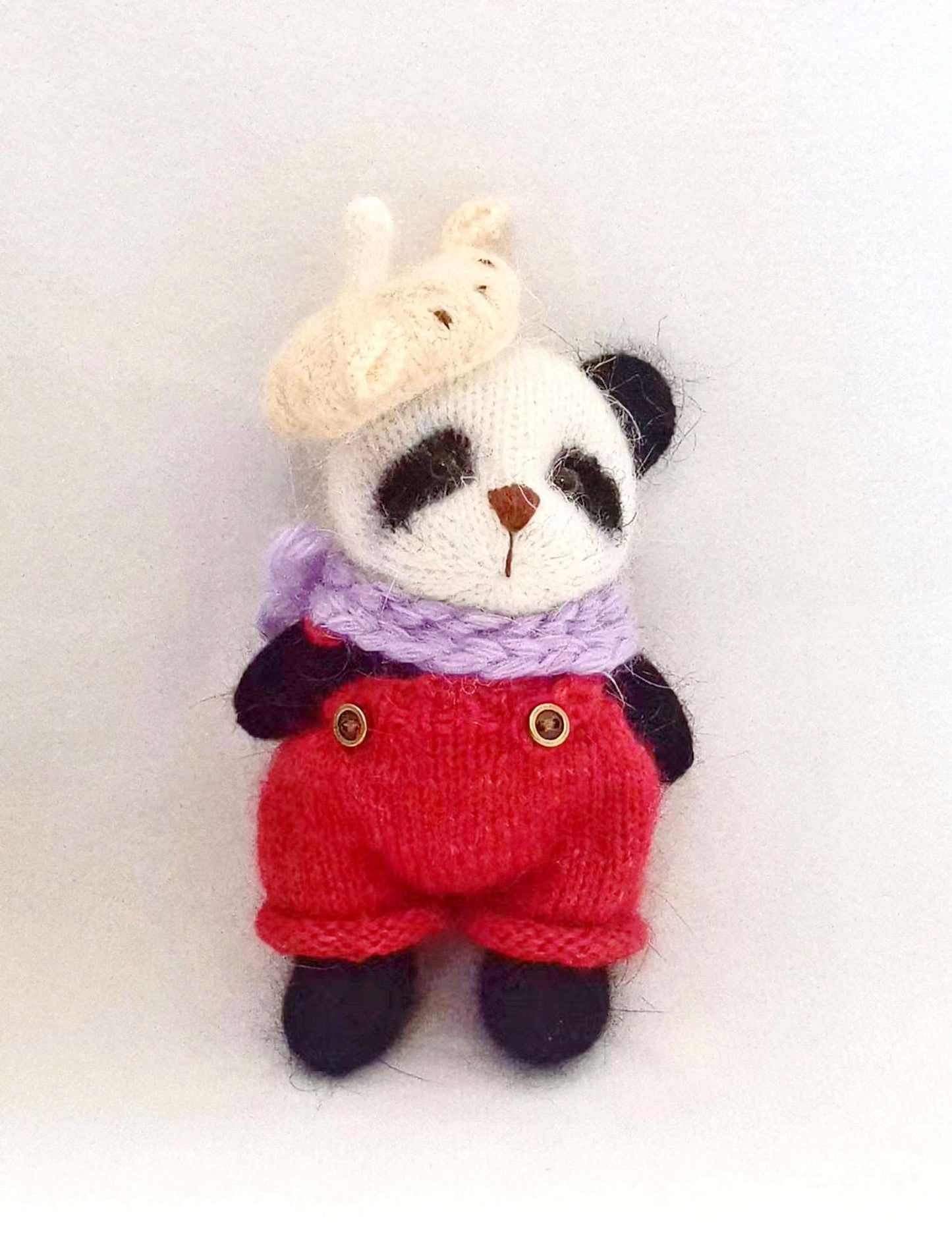Handcrafted Crocheted Panda Figurine for Eco-Conscious Consumers