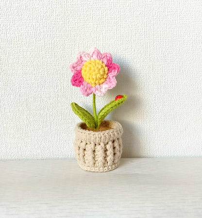 Minimalist Handcrafted Sunflower Pot Plant Decor