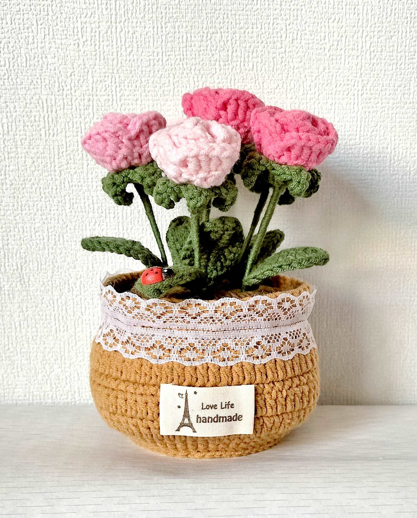 Handcrafted Crochet Flower Pots