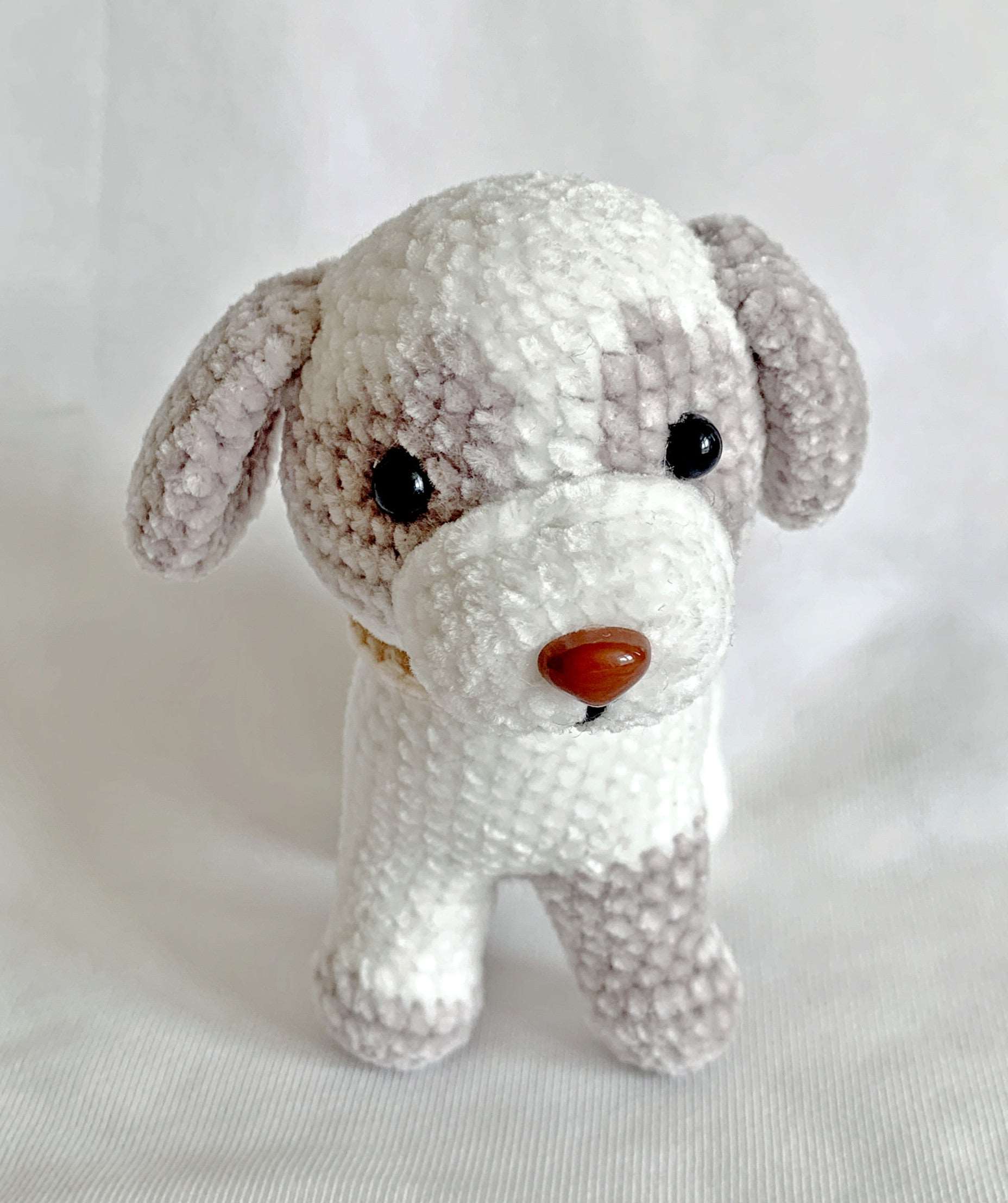 Soft Crochet Puppy Plushie for Home Decoration