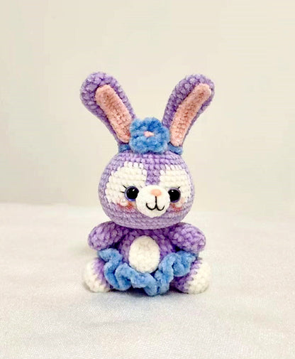 Charming Crocheted Rabbit Plushie as Collectible Decor Piece