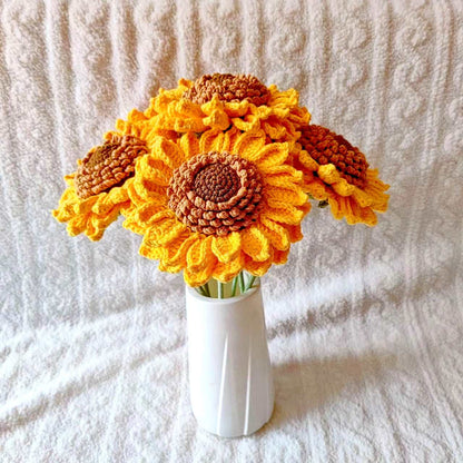 Crochet Sunflower Flower Arrangement for Gifting