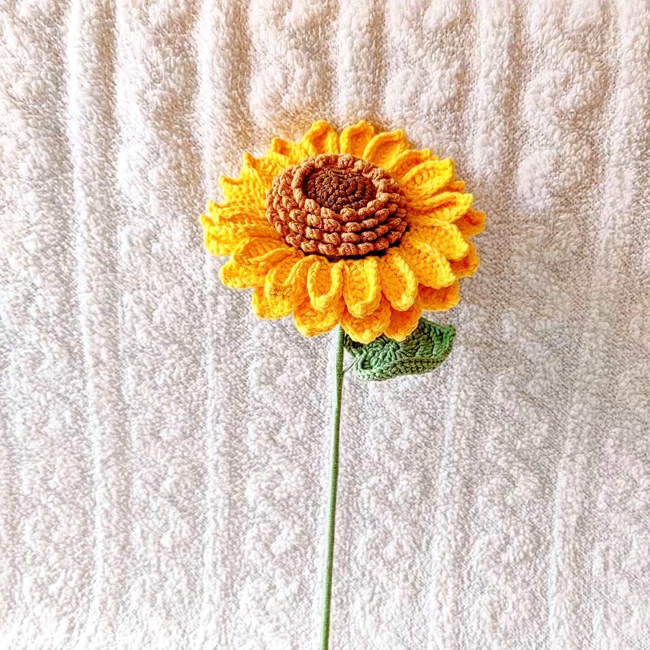 Unique Crochet Sunflower Decorative Ornament for Display