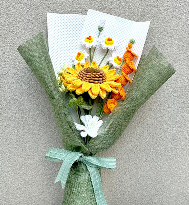 Handmade Crochet Flower Arrangements for Anniversary Presents