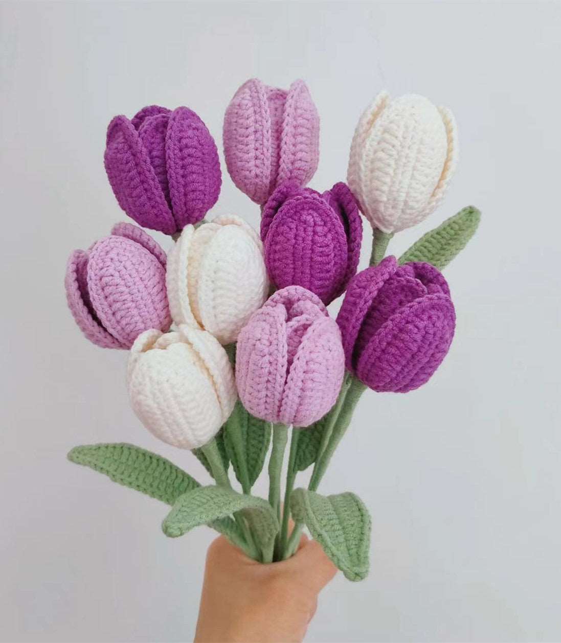 Minimalist Crocheted Tulip Bouquet