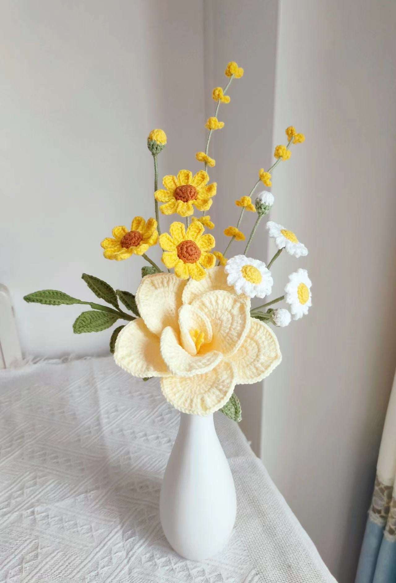 Handmade Crochet Floral Arrangement