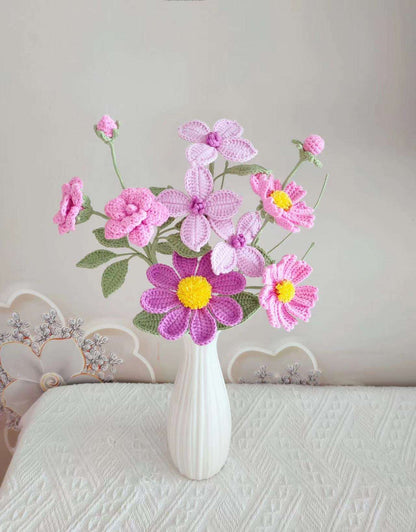Handcrafted Crocheted Floral Arrangements for Birthdays
