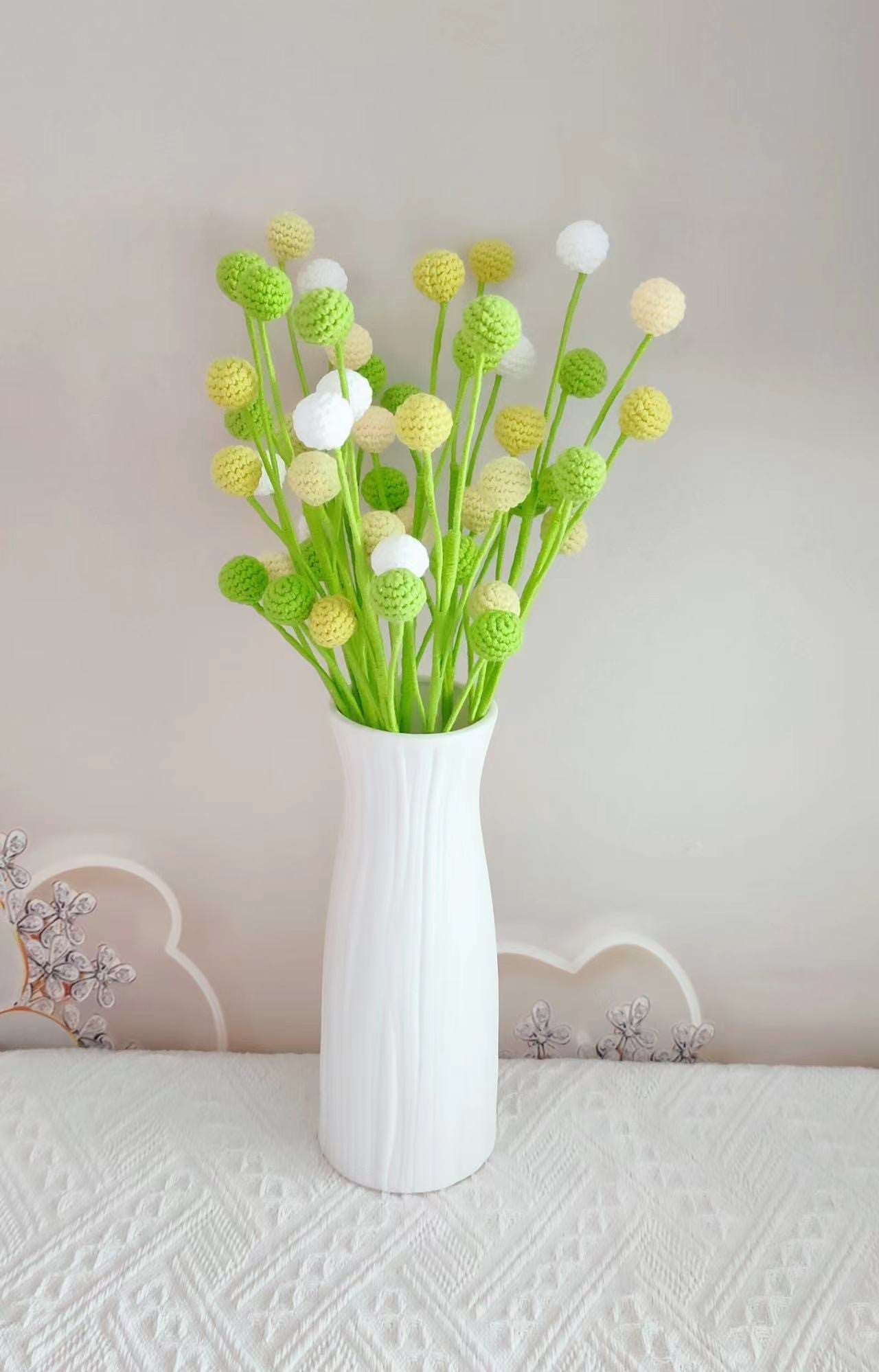 Crochet flower bouquet centerpiece for events