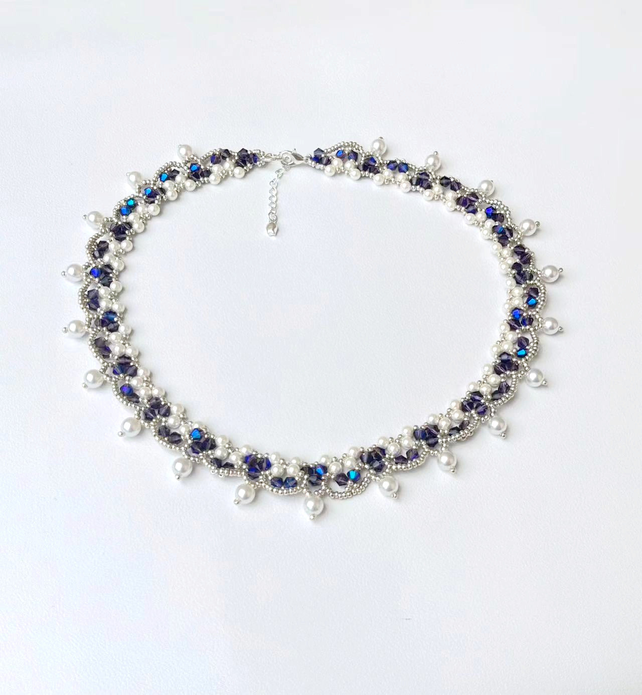Vintage Handcrafted Crystal Bead Necklace