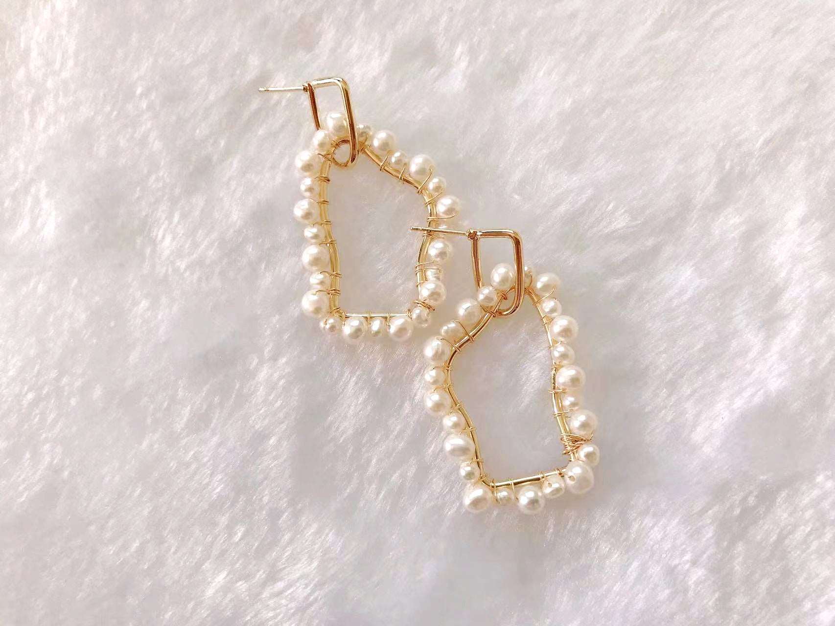 Handcrafted Pearl Earrings