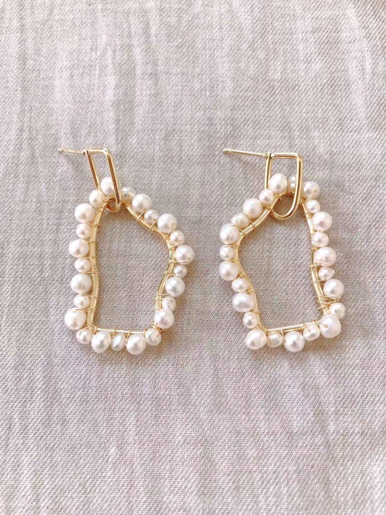 Handcrafted Pearl Earrings