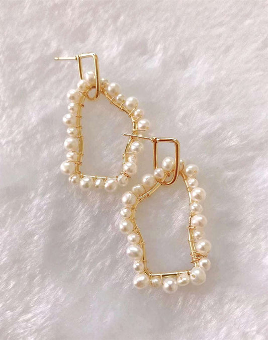 Handcrafted Pearl Earrings