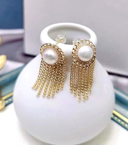 Handmade Pearl Stud Earrings