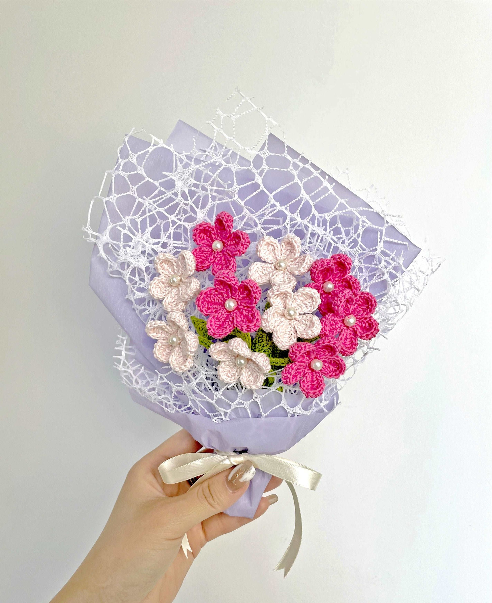 Artisanal Handcrafted Pink Flower Arrangement
