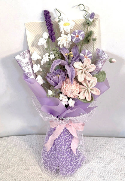Handmade Crochet Blossom Bouquets for Anniversaries