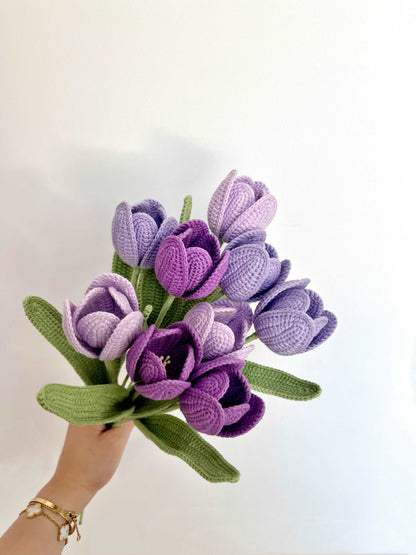 Unique Handcrafted Purple Rose Flower Arrangement