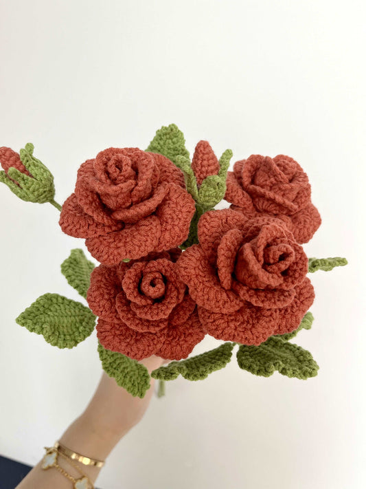 Handcrafted Red Rose Bouquet for Personalized Gifts