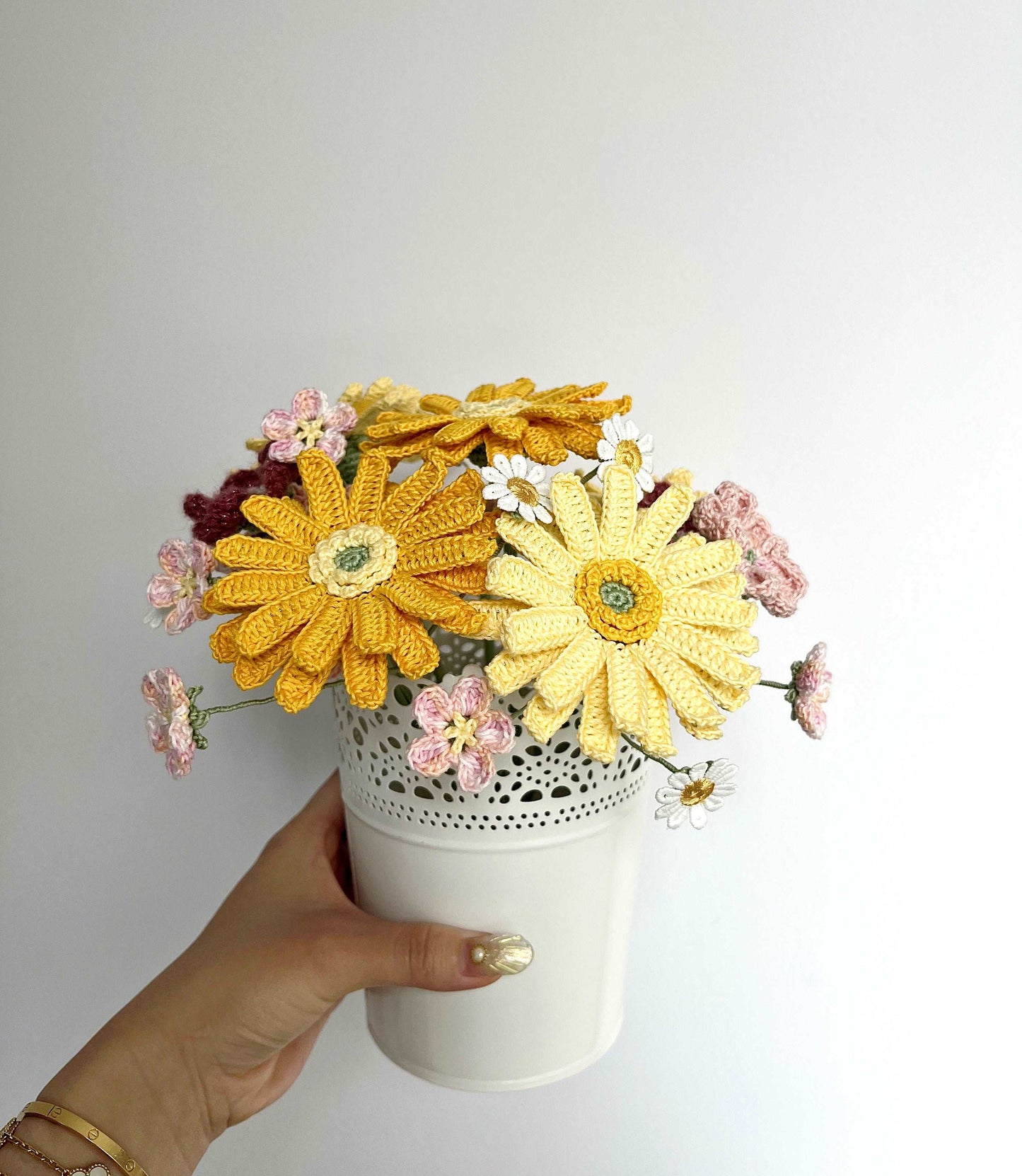 Delicate Handmade Yellow Daisy Floral Arrangement for Gifting