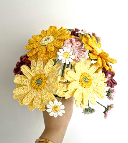 Exquisite Handmade Yellow Daisy Flower Arrangement