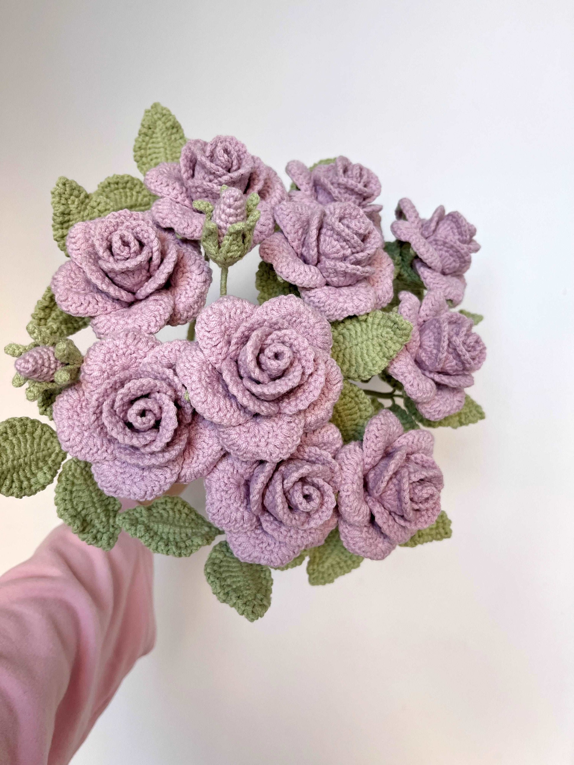 Lavender Rose Crochet Bunch