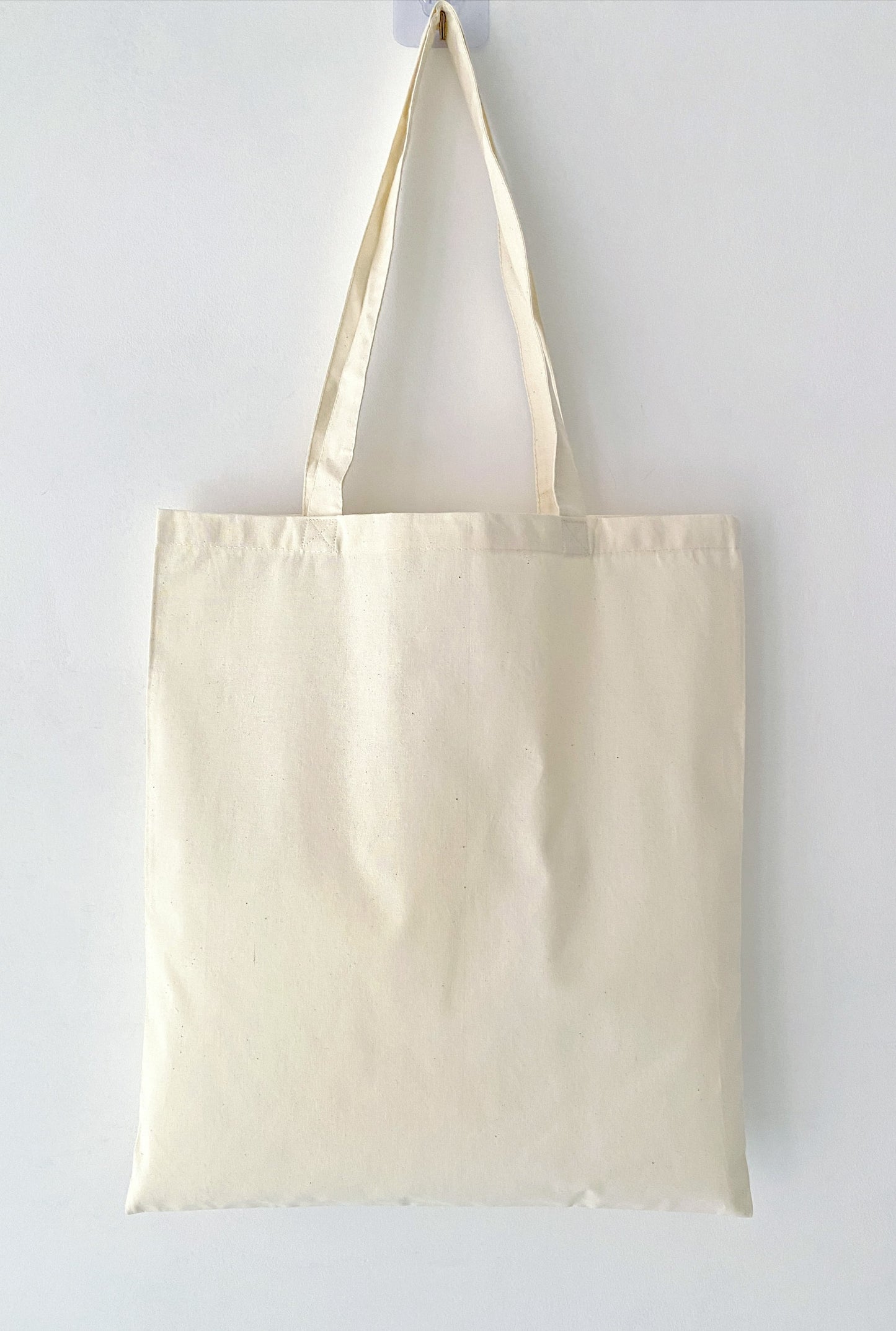 large capacity cotton shopper bag with lettering