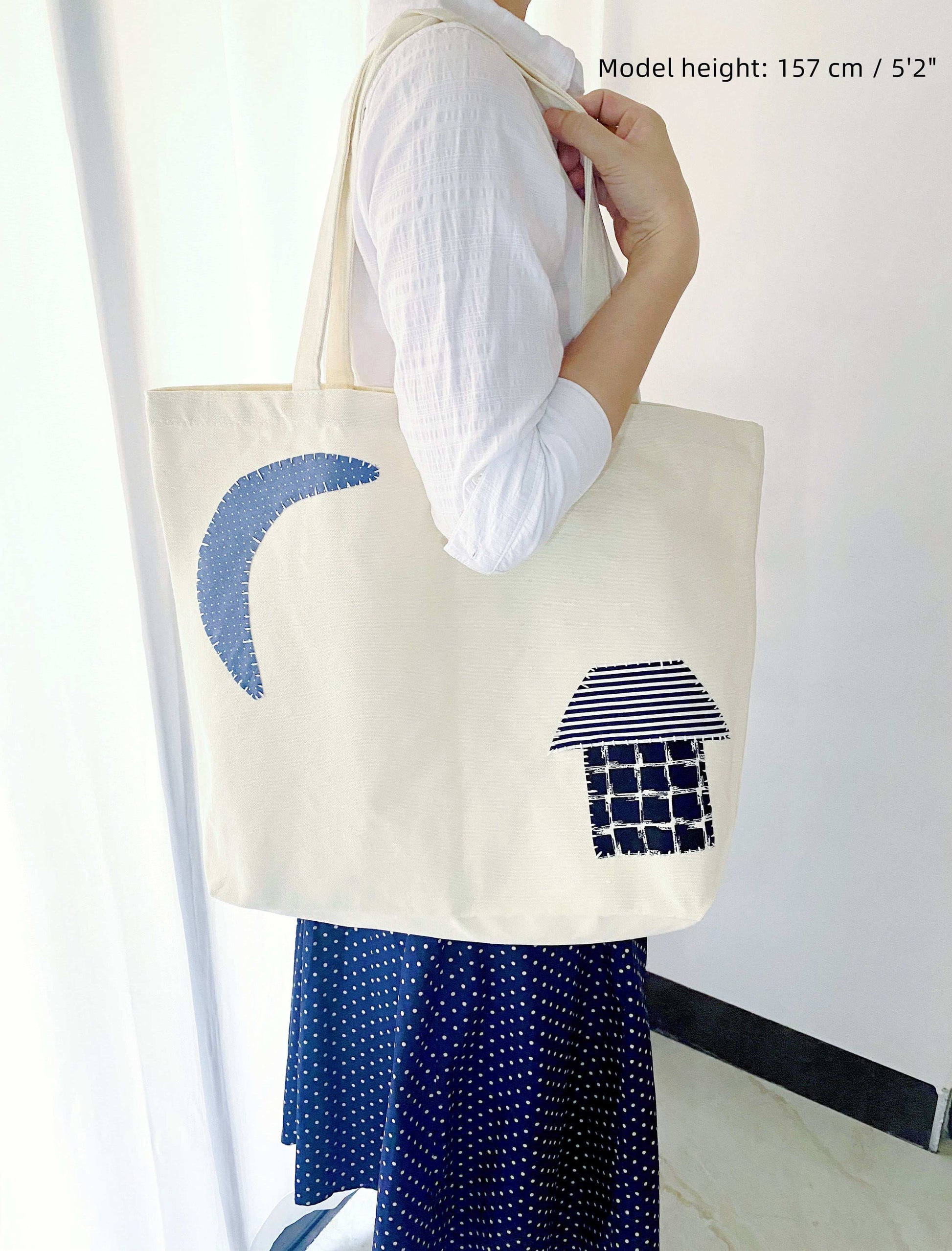 Unique patchwork design tote bag ideal for sustainable gift giving