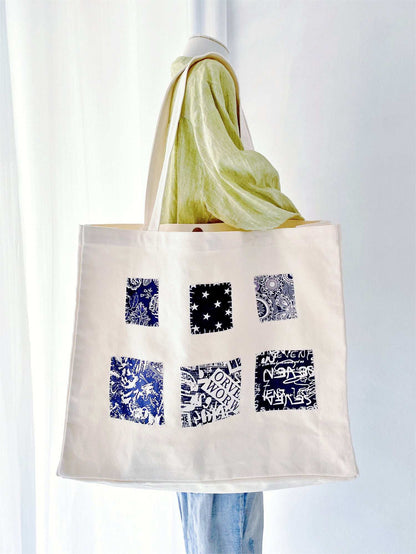 Large capacity sustainable shoulder bag for slow living and minimal lifestyle