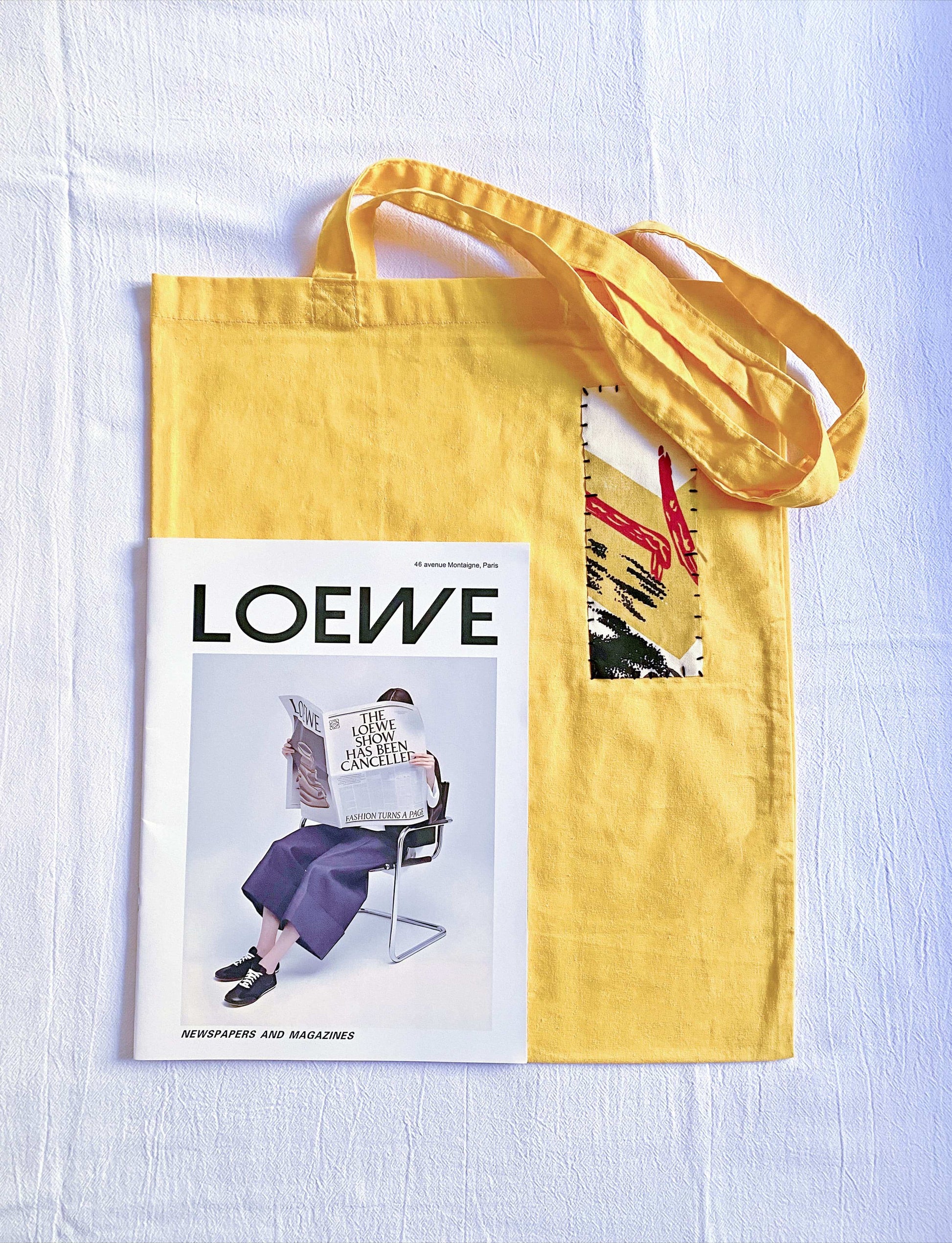 soft ultralight cotton bag with unique stitched patchwork design for casual days