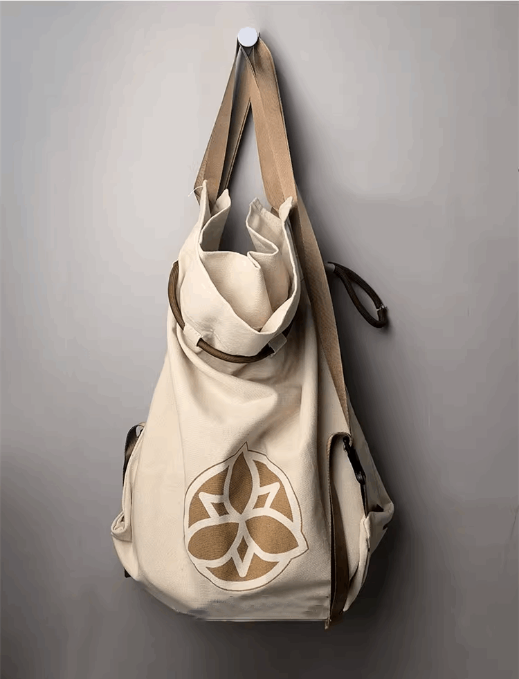 Personalized Eco-Friendly Canvas Backpack with Drawstring Closure for Daily Use