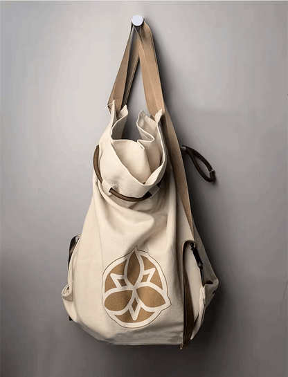 Personalized Eco-Friendly Canvas Backpack with Drawstring Closure for Daily Use