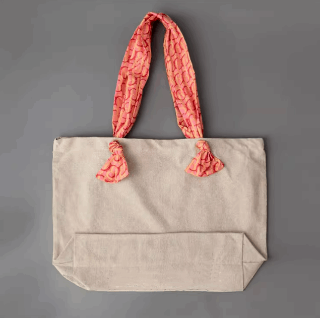 Handmade Grocery Bag with Embroidery