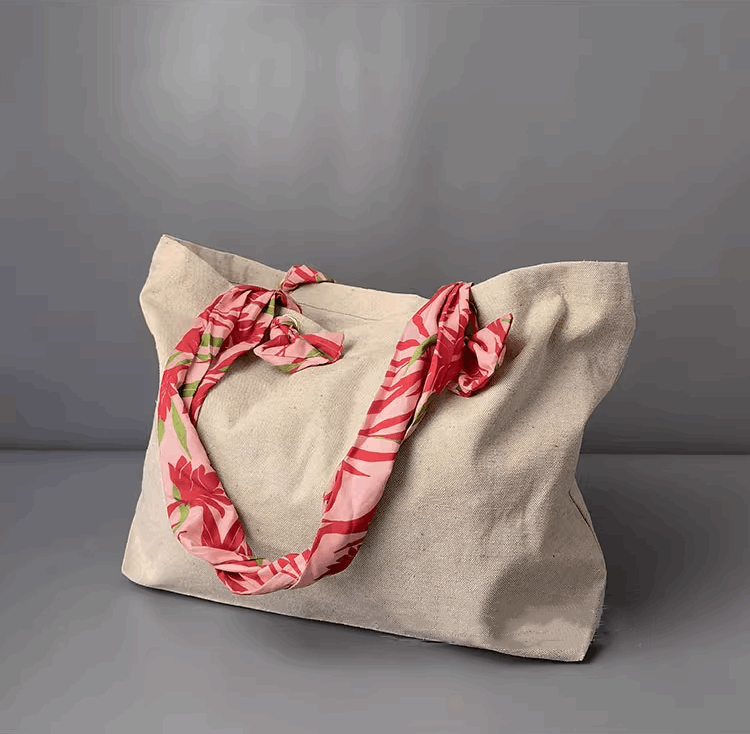 Sturdy Eco-Friendly Canvas Bag for Embroidery and Patchwork Crafting Enthusiasts