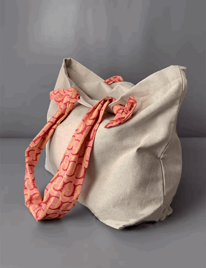 Spacious DIY Embroidery Canvas Tote Bag for Shopping, Groceries, and Travel