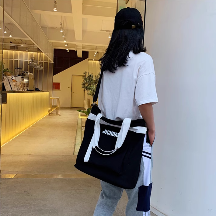 Adjustable Strap Canvas Tote Bag