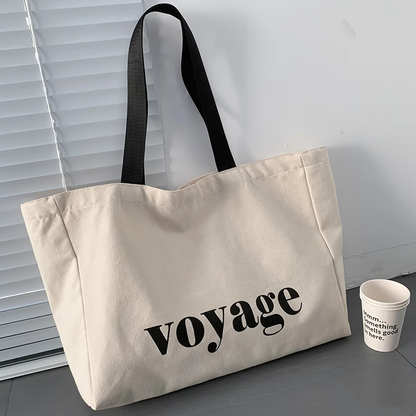 Handmade Durable Canvas Tote with Unique Embroidery Design for Everyday Use