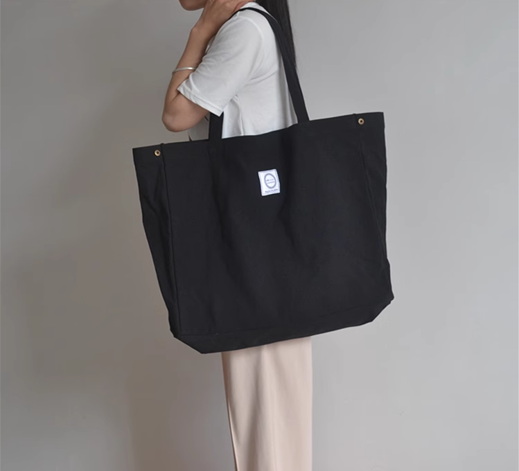 Durable Canvas Tote with Shoulder Straps for Shopping and Travel