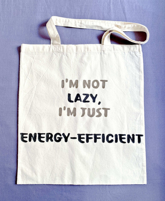 simple cotton tote with artistic handwritten detail