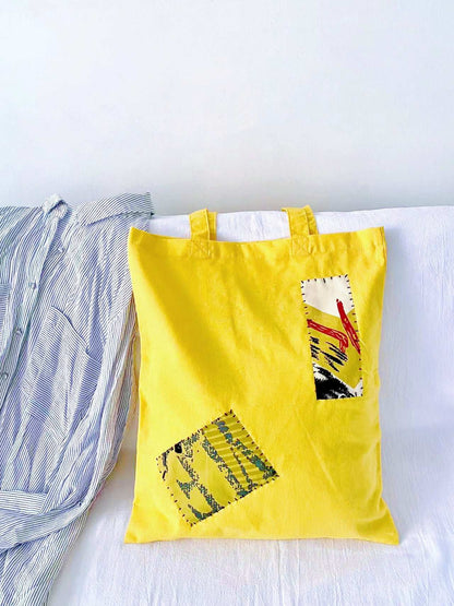 Natural cotton bag with large storage, relaxed feel, and eco-friendly hand-sewn details