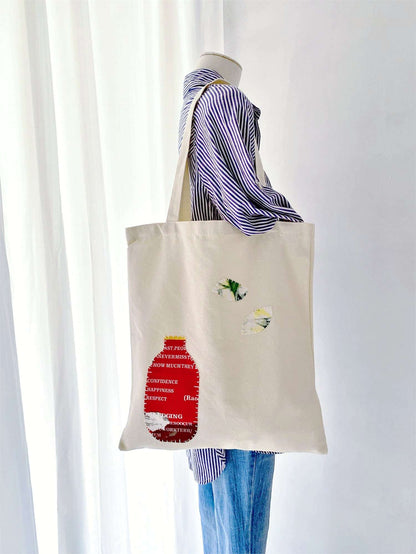 eco canvas shoulder tote inspired by slow European weekends