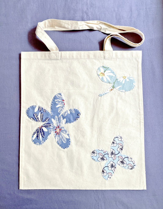 Durable lightweight fabric tote bag inspired by handmade craftsmanship