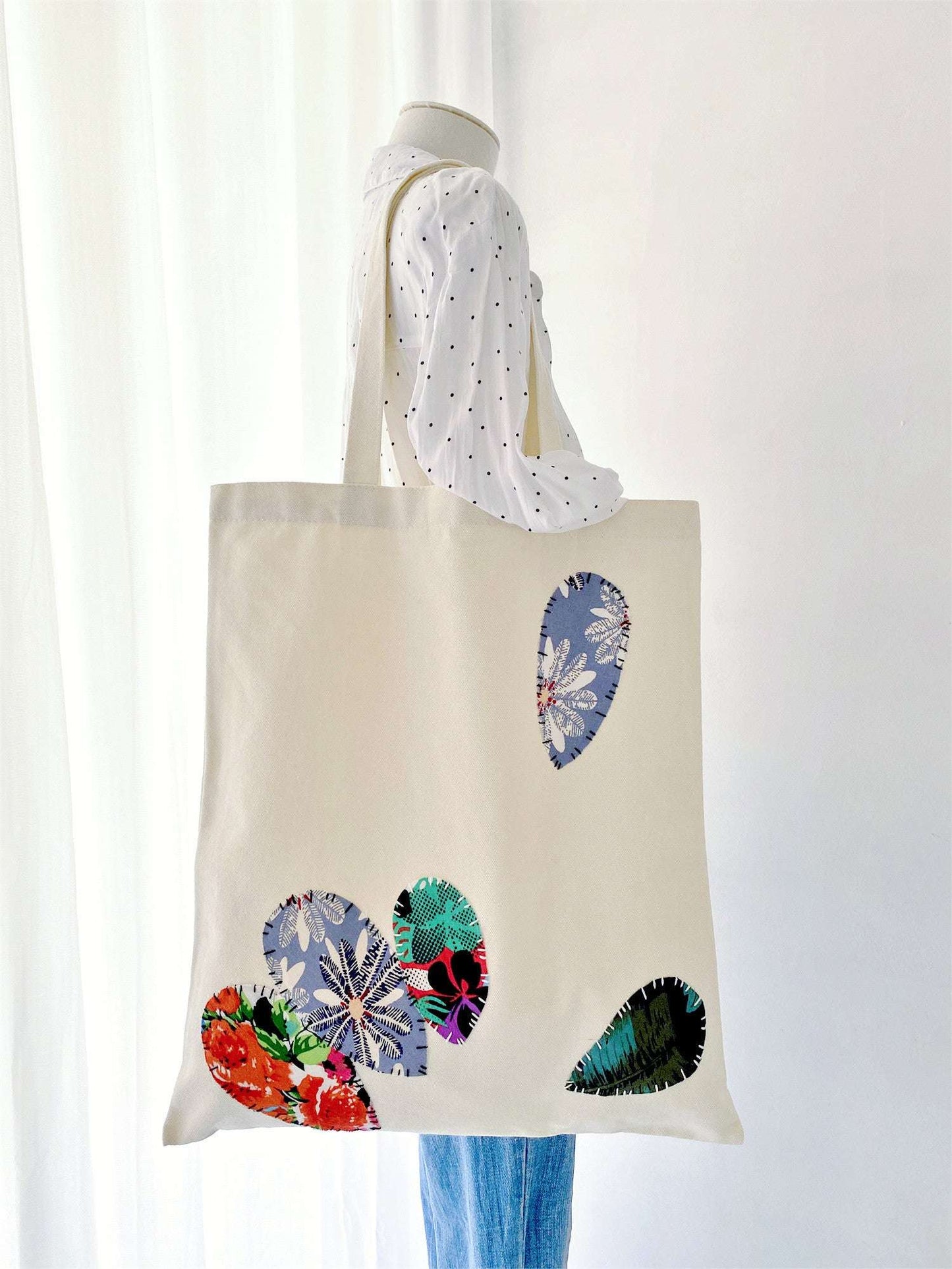 stylish cotton canvas tote for those who love calm elegance