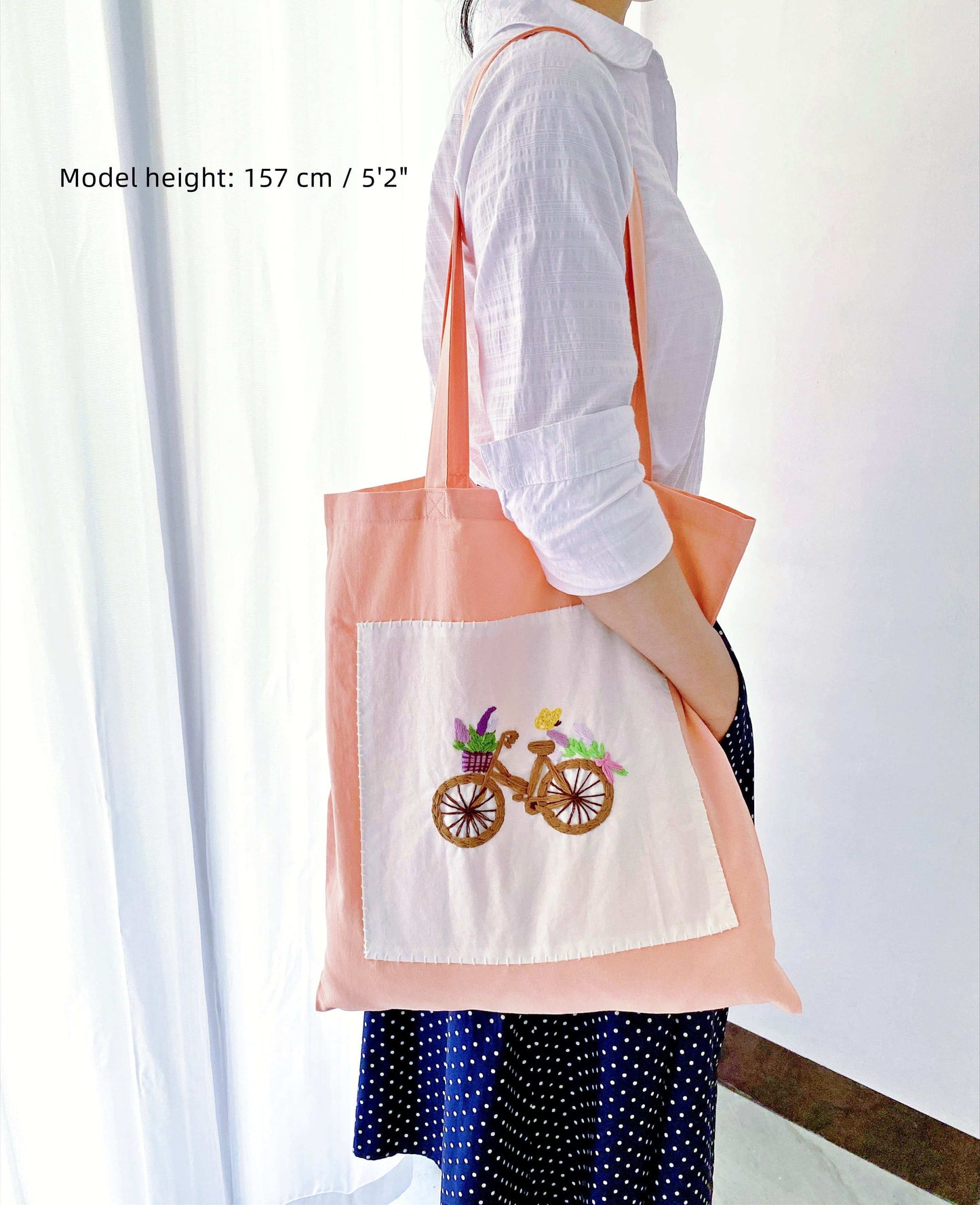 Natural Cotton Embroidery Bag